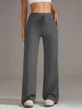 Women's Drawstring Wide Leg Yoga Sweatpants