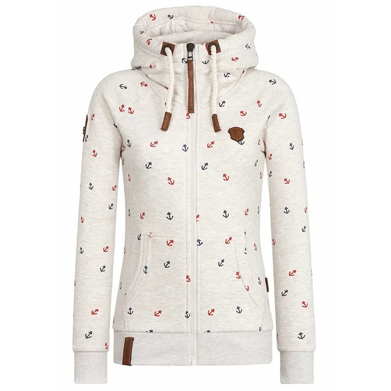 Women's Zip-Up Hoodie Coat – Oversized Warm Winter Sweatshirt