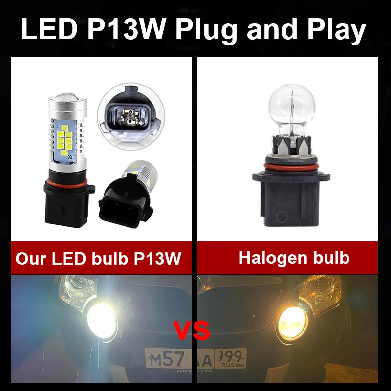 P13W LED DRL Bulbs 2-Pack
