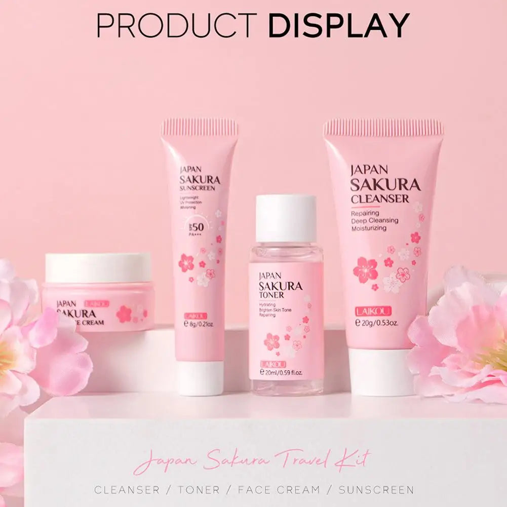 Sakura Skin Care Kit – Cleanser, Serum & Eye Cream