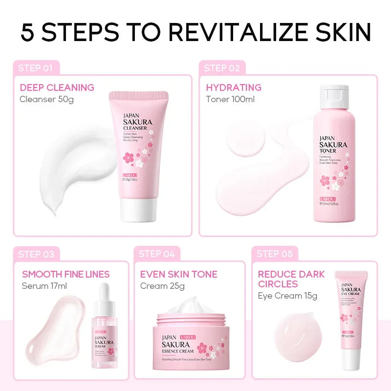 LAIKOU Sakura 5-Piece Skin Care Set - Free Delivery