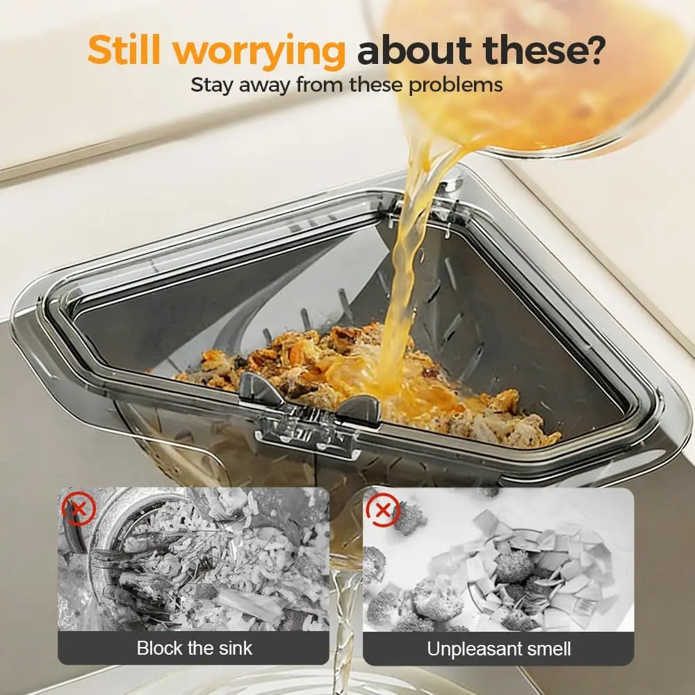 Magnetic Triangular Sink Drain Basket