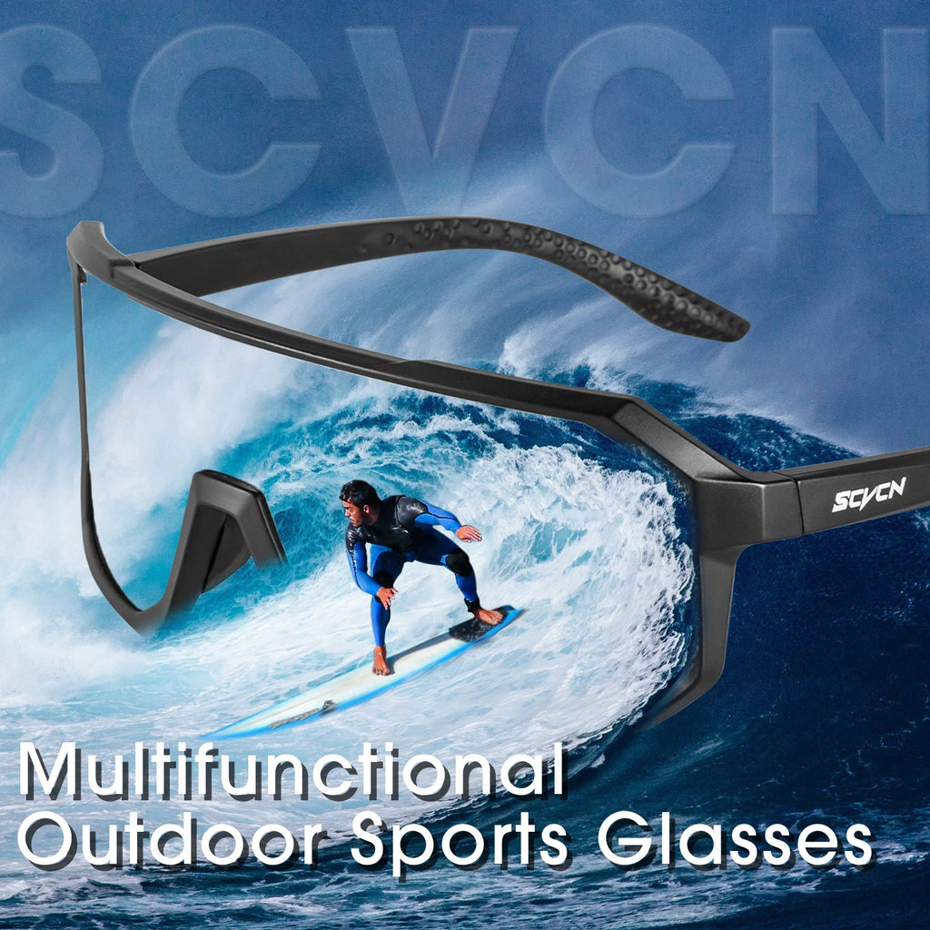 SCVCN Cycling Sport Sunglasses – UV400 MTB Bike Goggles (Unisex)
