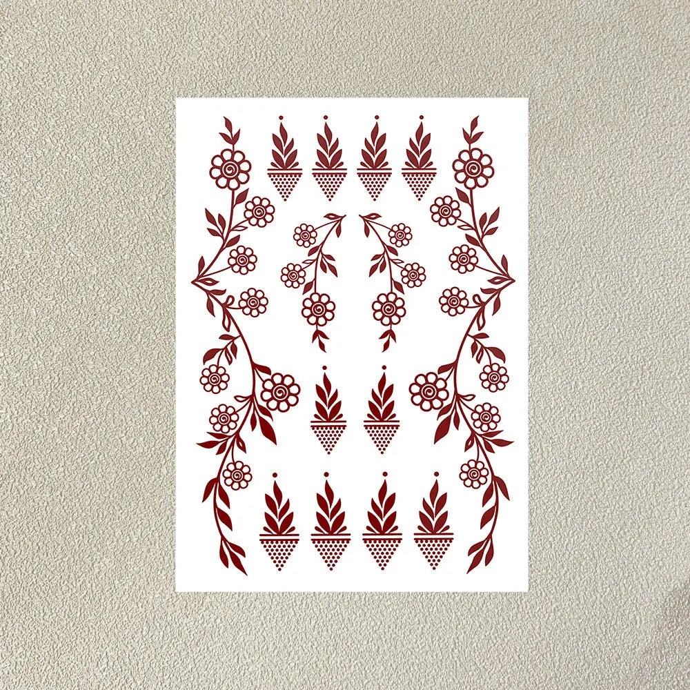 Henna Temporary Tattoo Stickers – Waterproof Body Art