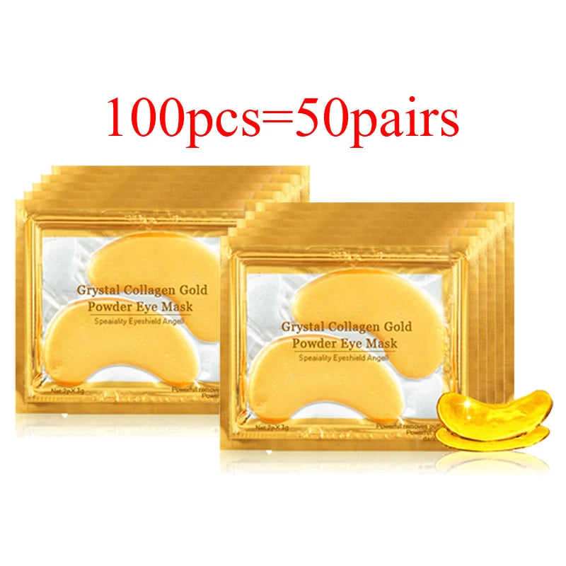Gold Collagen Eye Masks – 100 Pieces (50 Pairs) Anti-Ageing & Moisturising