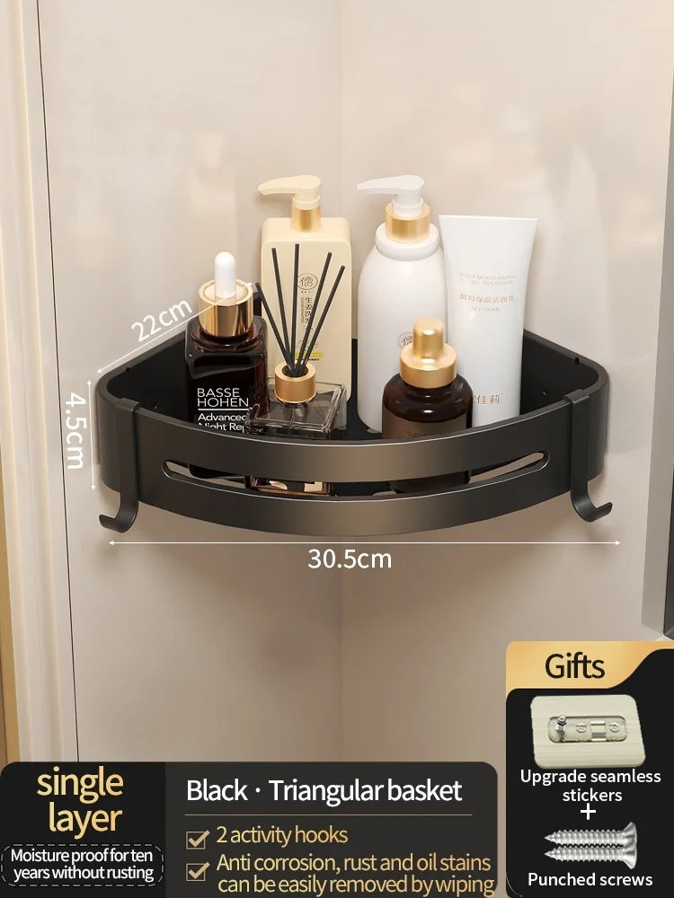 Drill-Free Aluminum Wall Shelf