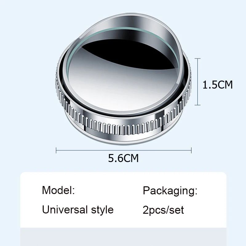 360° Adjustable Car Blind Spot Mirror – HD Convex Wide Angle (Pack of 2)