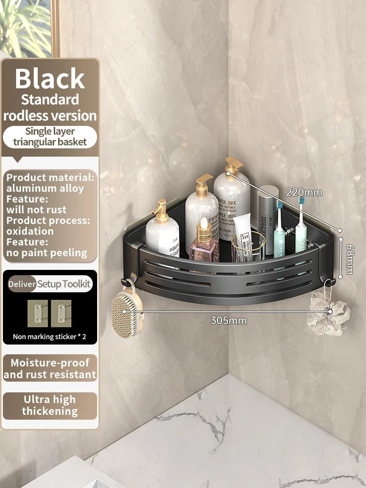 Drill-Free Aluminum Wall Shelf