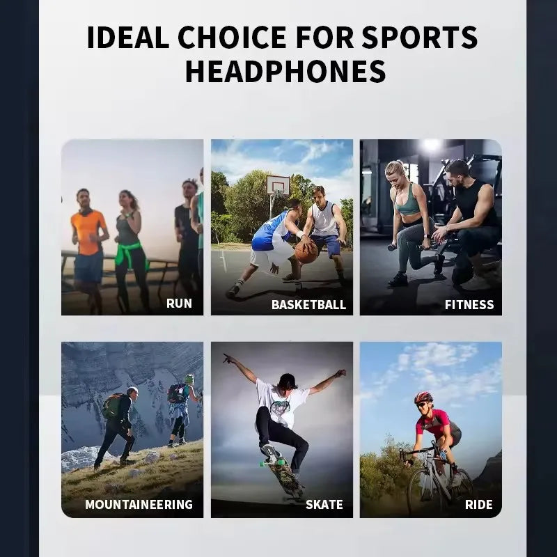 Bone Conduction Sport Headphones – Wireless Bluetooth 5.0 with Mic