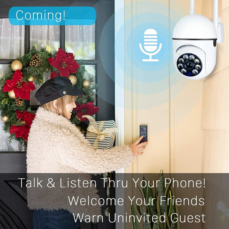 FireFrog A7 WiFi Security Camera – 1080P, 360°, Night Vision, Two-Way Audio