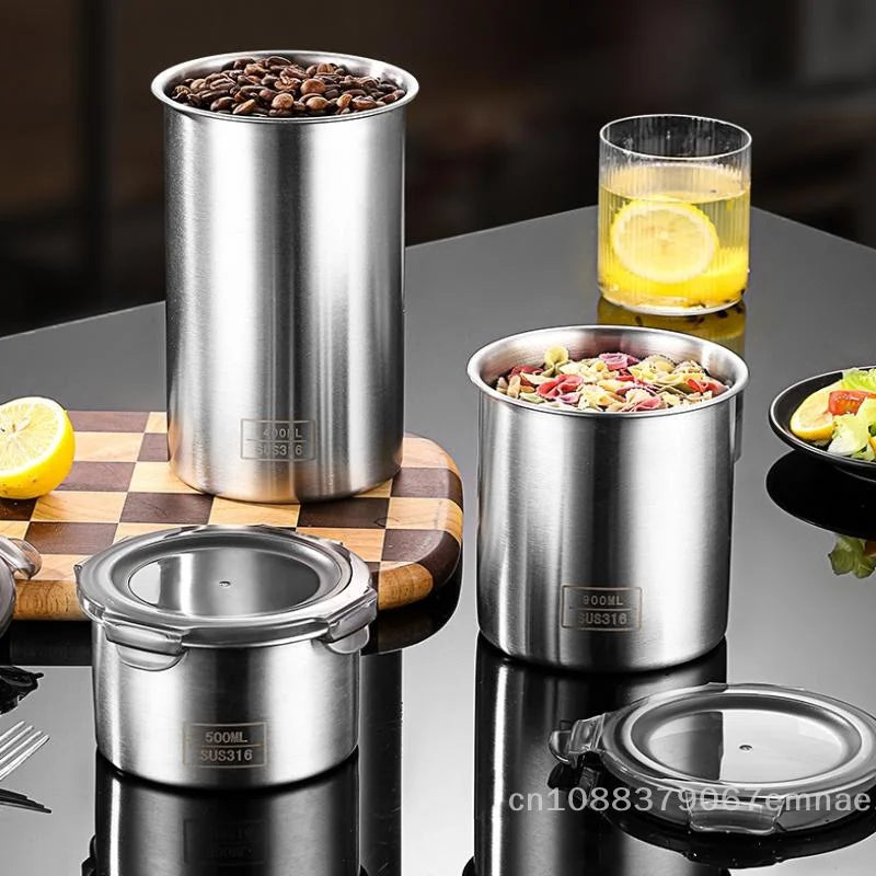 Stainless Steel Airtight Storage Jar