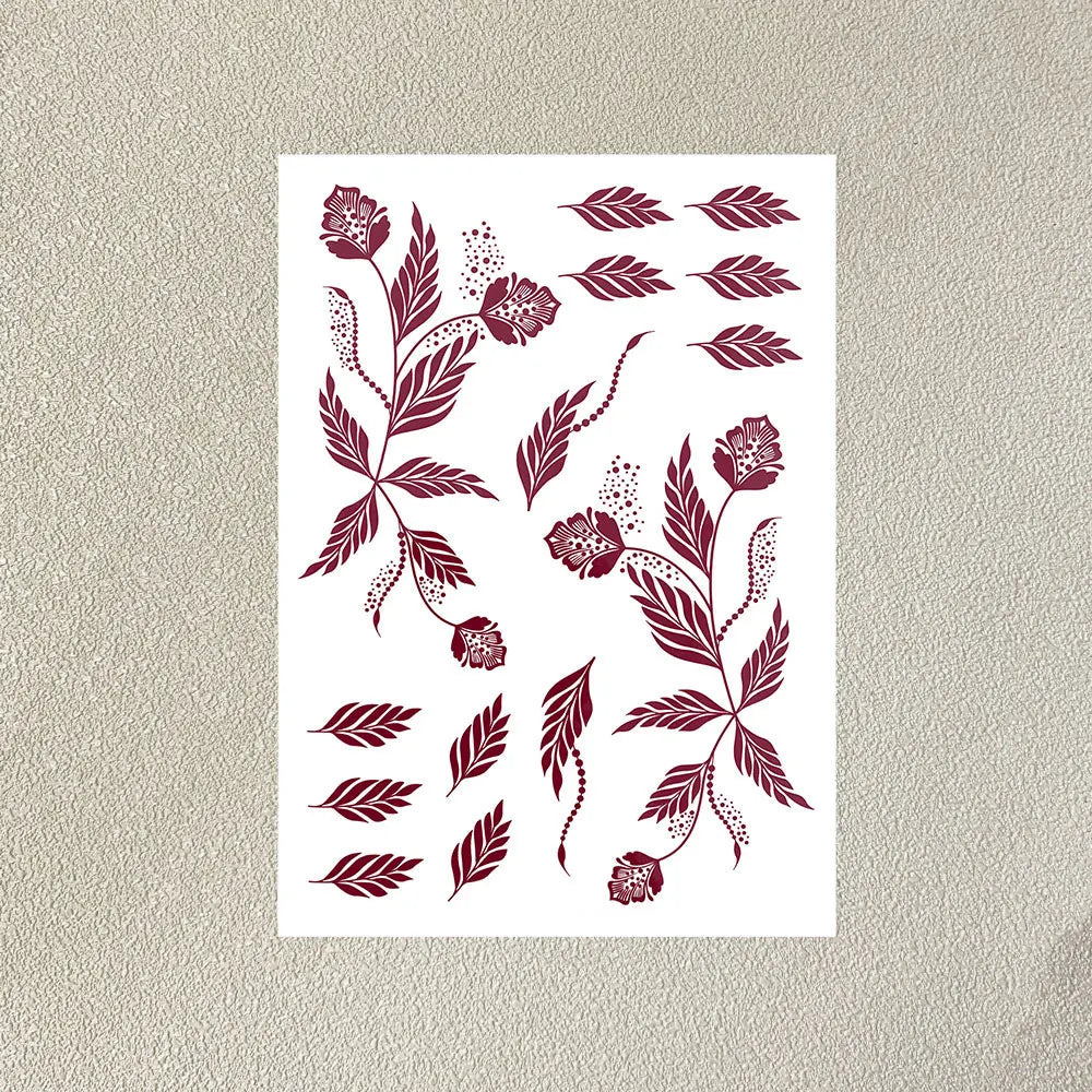 Henna Temporary Tattoo Stickers – Waterproof Body Art