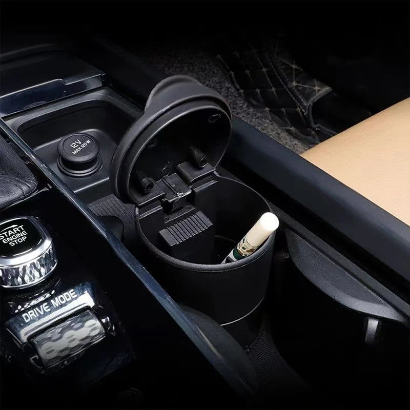 Portable Car LED Ashtray – Universal Cup Holder Style (7x7x10cm)