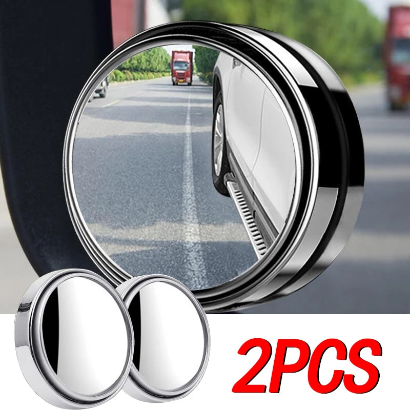 360° Adjustable Car Blind Spot Mirror – HD Convex Wide Angle (Pack of 2)