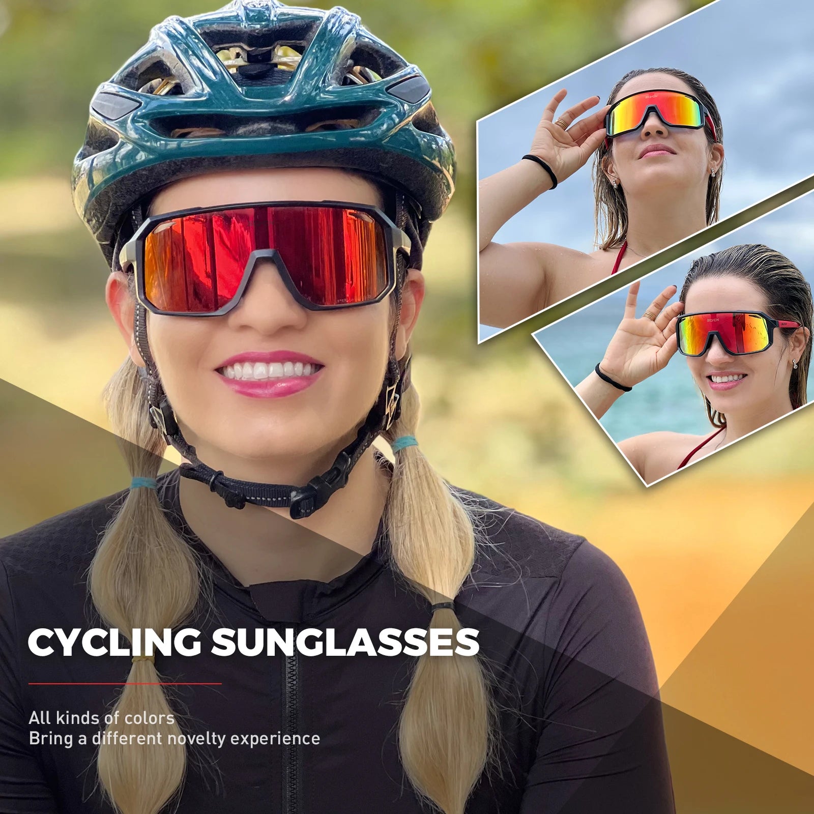 SCVCN Cycling Sport Sunglasses – UV400 MTB Bike Goggles (Unisex)