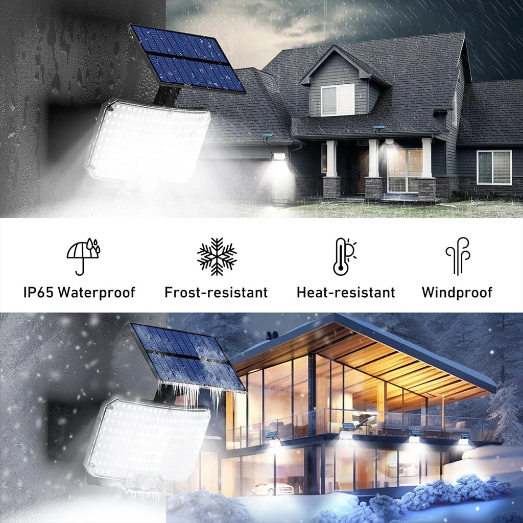 Solar Motion Sensor Security Light – 234 LED, IP65, Remote Control (20m)