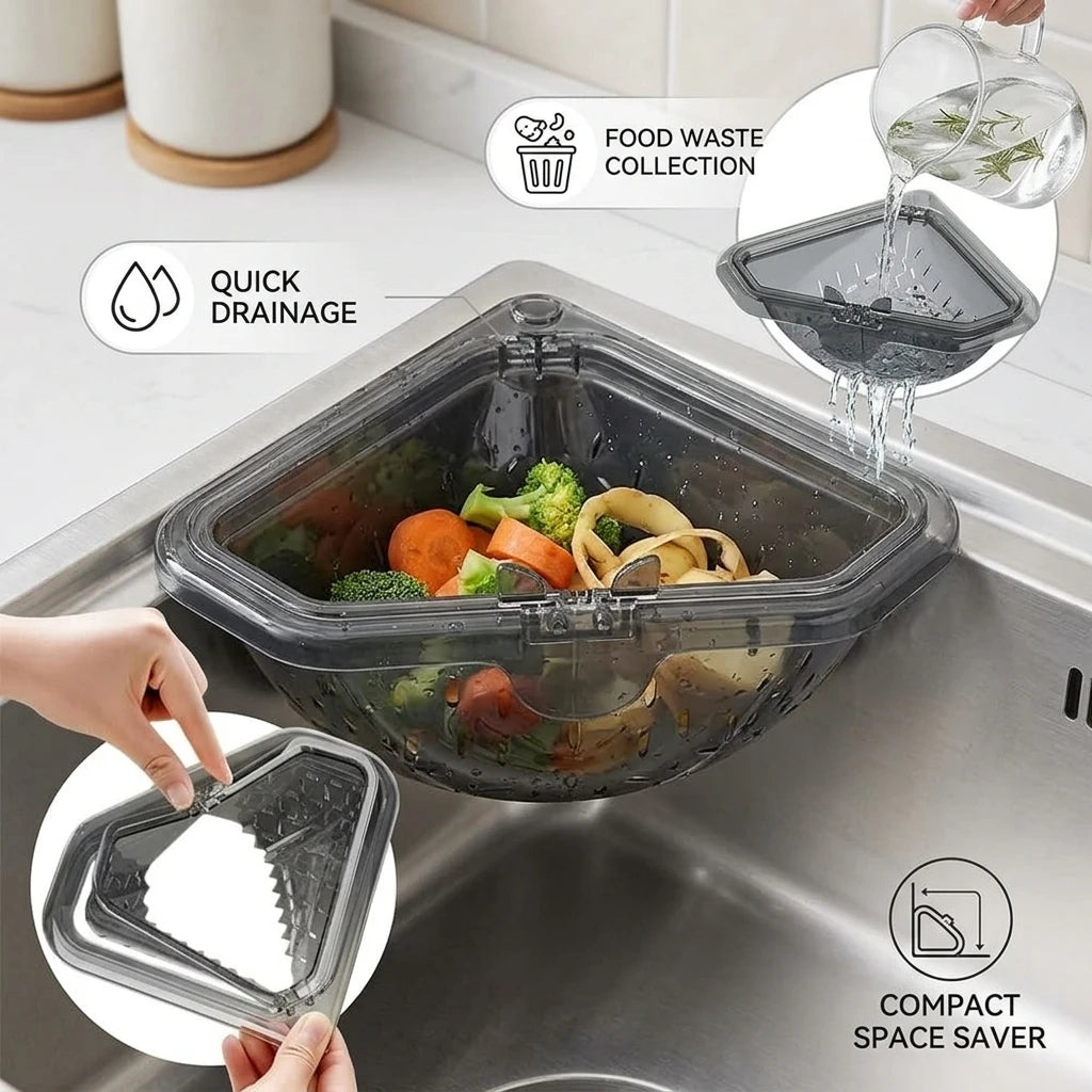Magnetic Triangular Sink Drain Basket