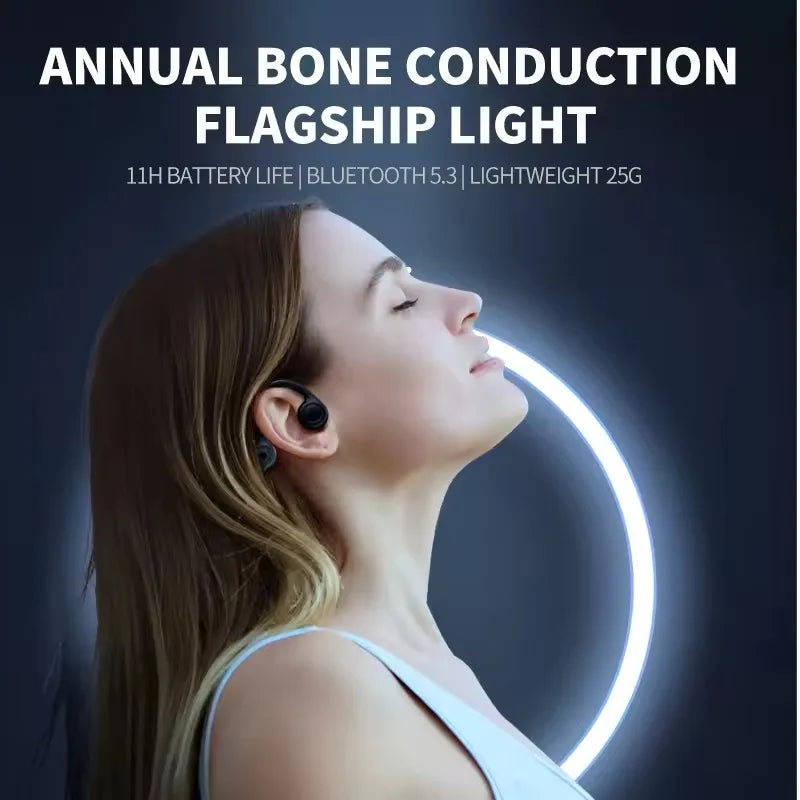 Bone Conduction Sport Headphones – Wireless Bluetooth 5.0 with Mic