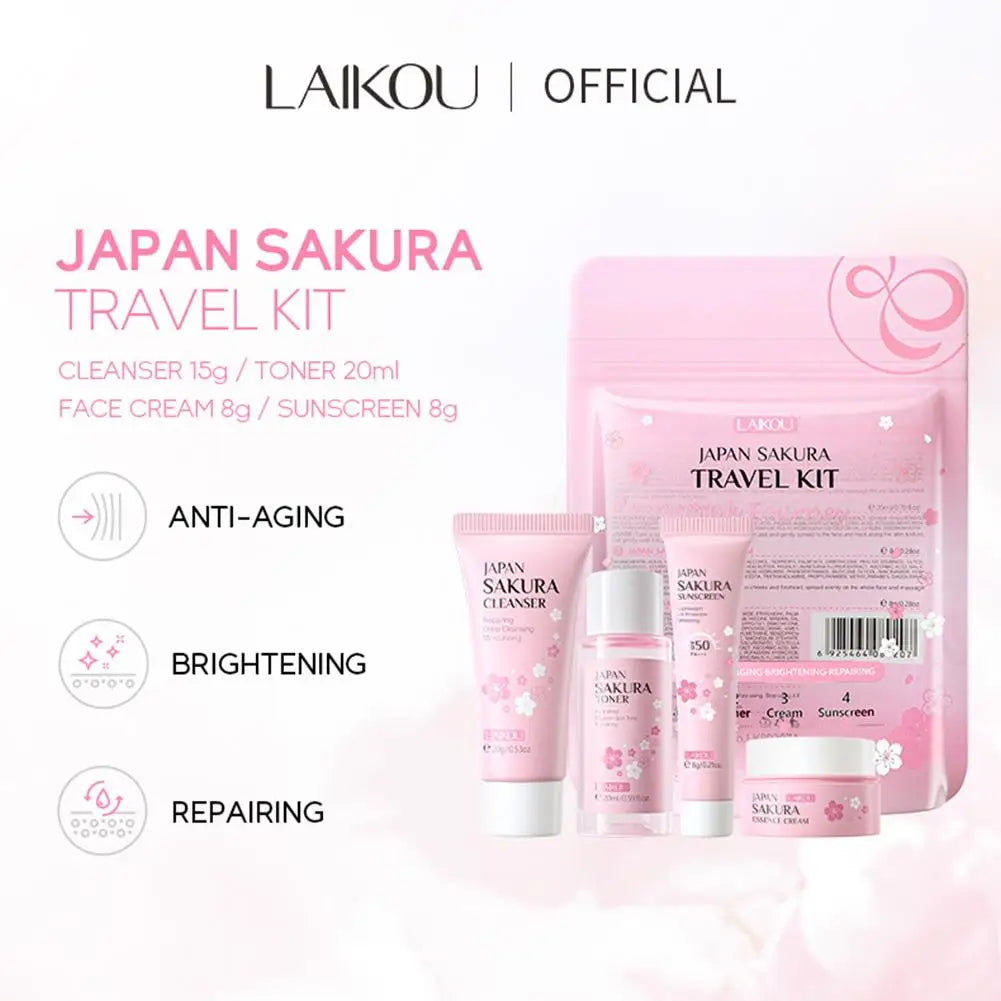 Sakura Skin Care Kit – Cleanser, Serum & Eye Cream