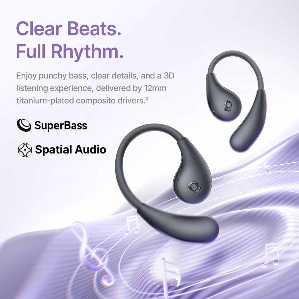 Baseus Eli 2i Fit Open-Ear Sport Wireless Earphones | Bluetooth 5.4 | 43Hrs Playtime | IP55 Waterproof