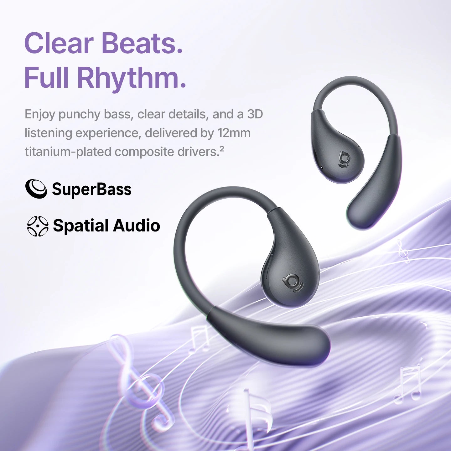 Baseus Eli 2i Fit Open-Ear Sport Wireless Earphones | Bluetooth 5.4 | 43Hrs Playtime | IP55 Waterproof