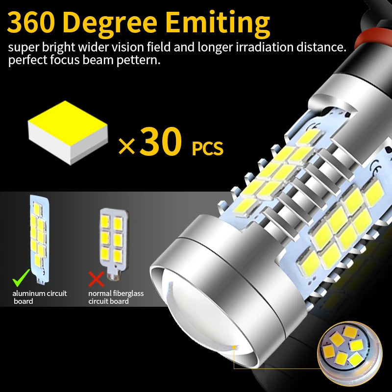 P13W LED DRL Bulbs 2-Pack