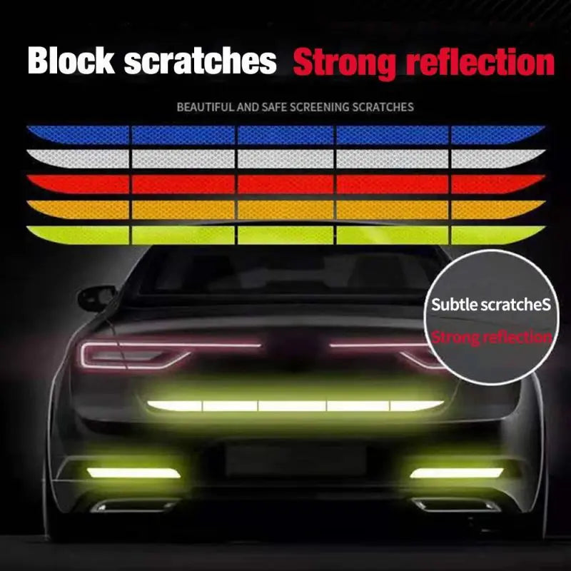 Car Reflective Safety Stickers – Wheel Hub, Door & Rear Warning Tape