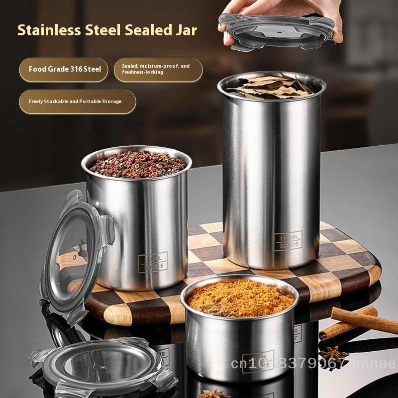 Stainless Steel Airtight Storage Jar
