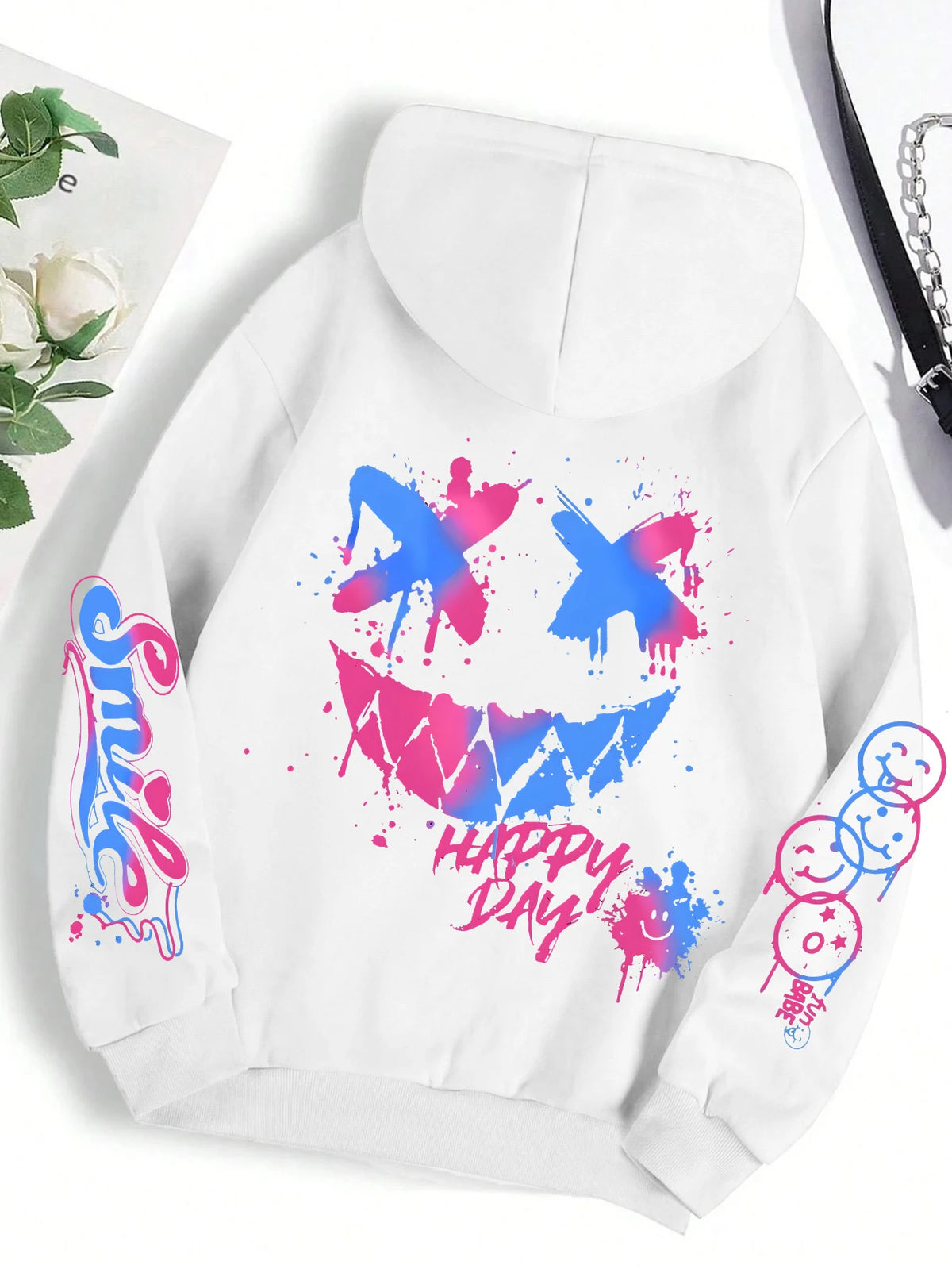 Vroue-hoodie met Graffiti-druk