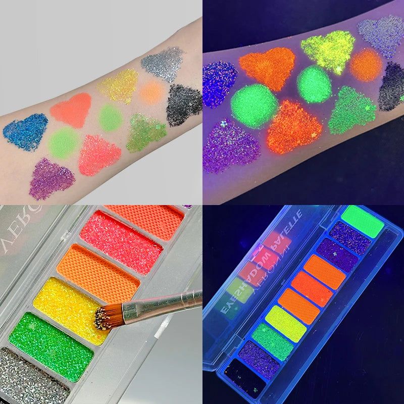 Fluoresserende Oogskadupalet – 10 Ryk Kleure