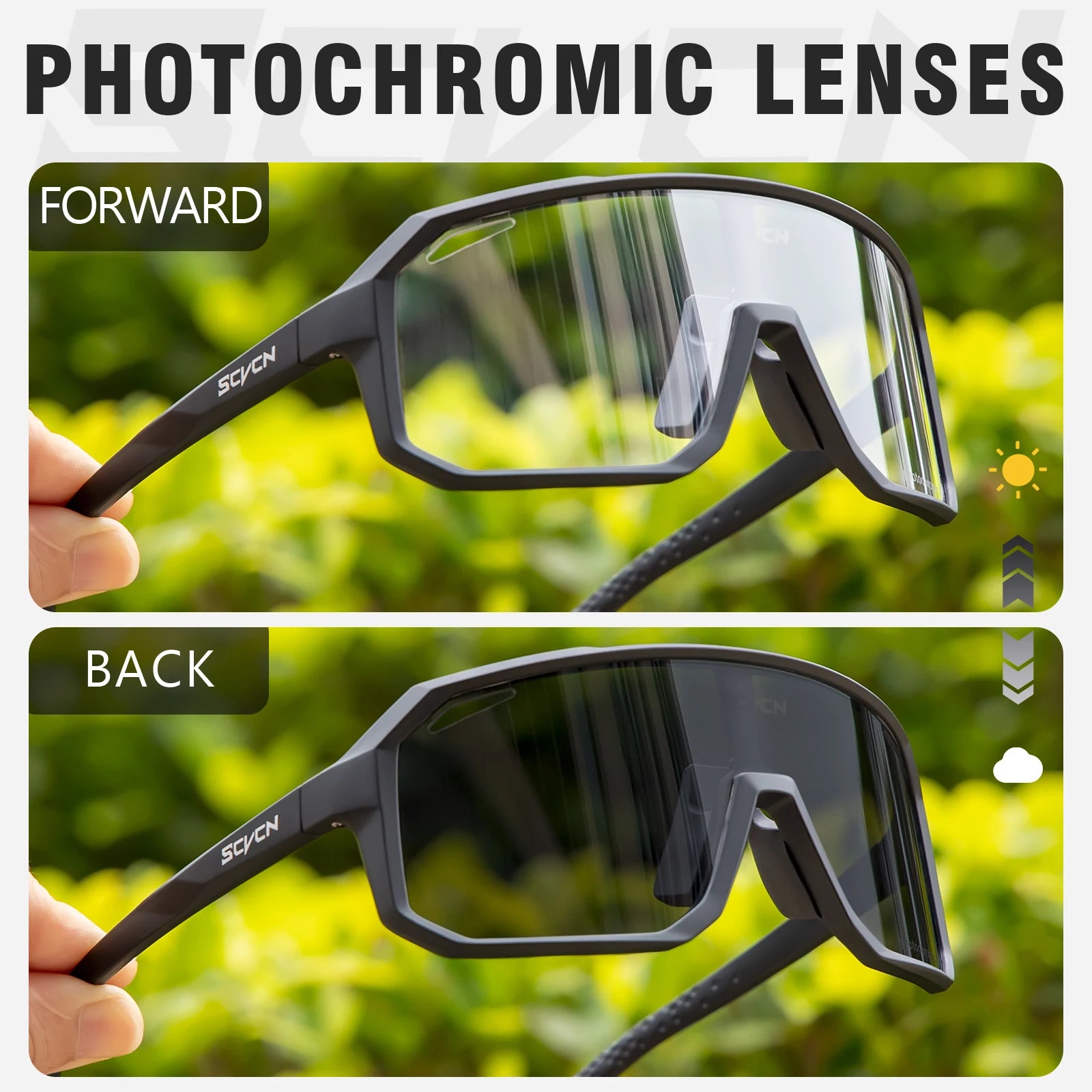 SCVCN Cycling Sport Sunglasses – UV400 MTB Bike Goggles (Unisex)