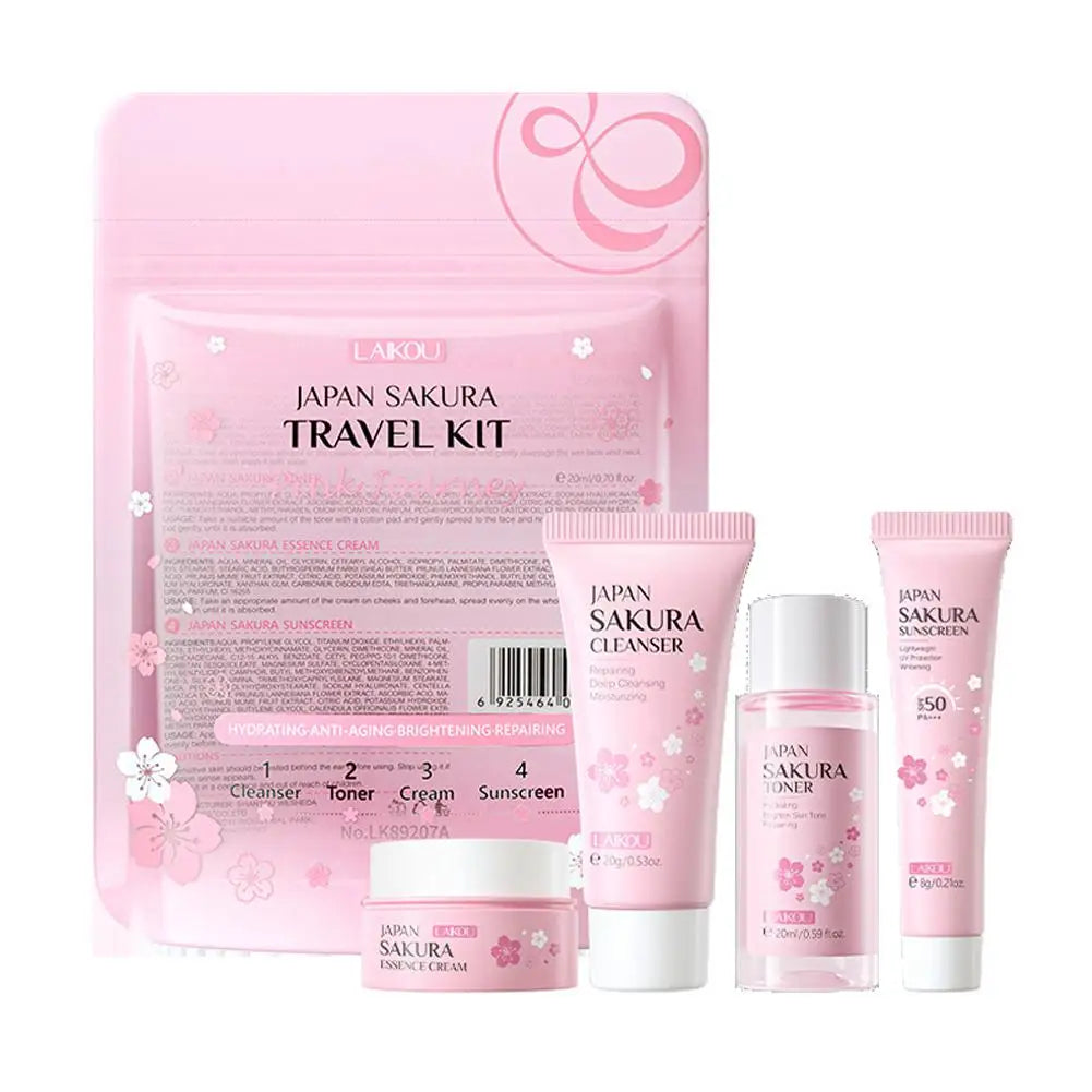 Sakura Skin Care Kit – Cleanser, Serum & Eye Cream