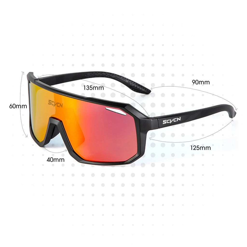 SCVCN Cycling Sport Sunglasses – UV400 MTB Bike Goggles (Unisex)