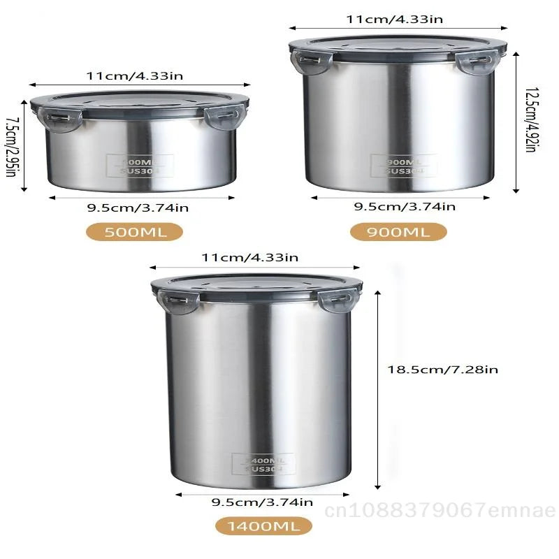Stainless Steel Airtight Storage Jar