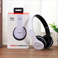 P47 Wireless Headphones – Foldable Bluetooth 5.0, HiFi Stereo Bass with Mic