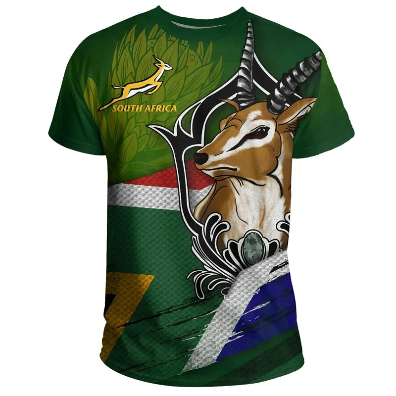 Suid-Afrika Springbok Grafiese T-hemp Versameling