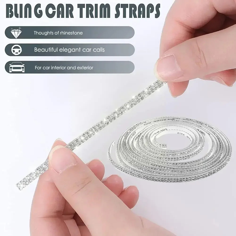 Bling Rhinestone Car Trim Strip – Self-Adhesive Crystal Decoration (5m)