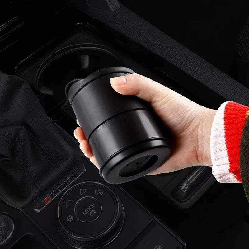 Portable Car LED Ashtray – Universal Cup Holder Style (7x7x10cm)