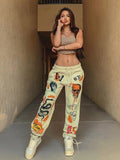 Women's Cartoon Print Drawstring Jogger Sweatpants
