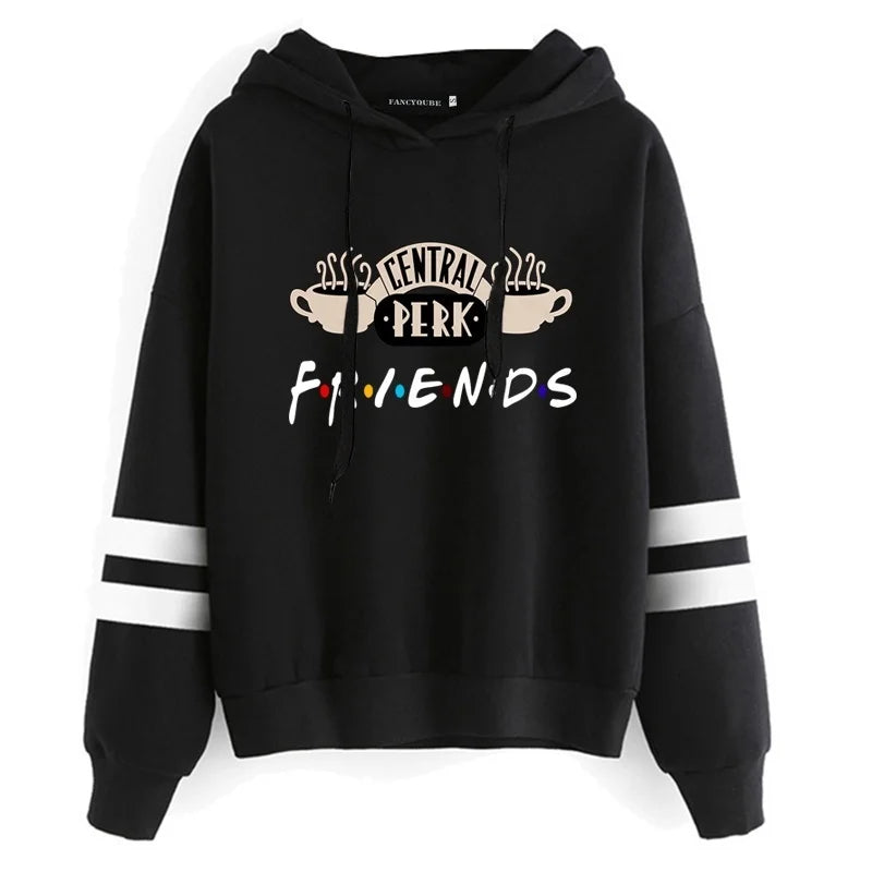 Women's Friends TV Show Hoodie – Cute Coffee Print Sweatshirt