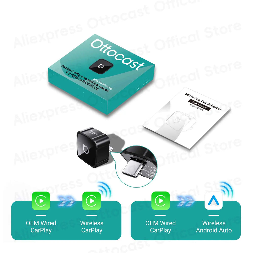 Ottocast Mini Air — 3-in-1 Wireless CarPlay