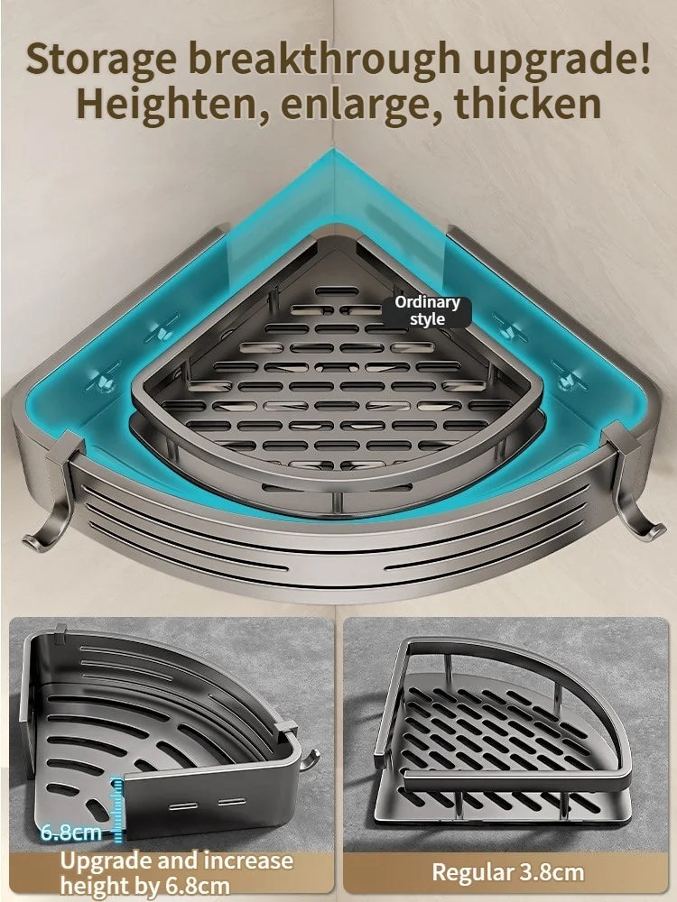 Drill-Free Aluminum Wall Shelf