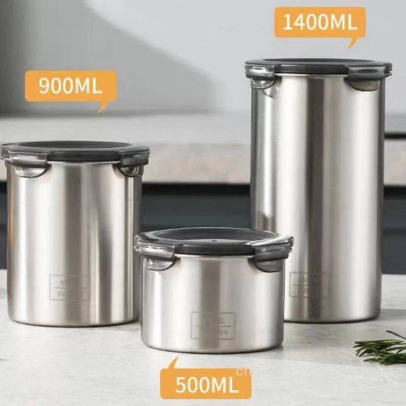 Stainless Steel Airtight Storage Jar
