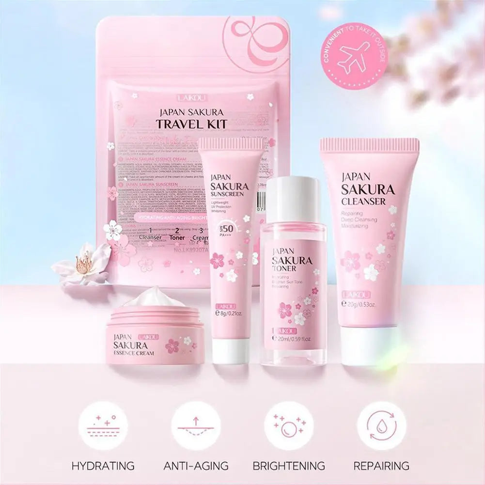 Sakura Skin Care Kit – Cleanser, Serum & Eye Cream