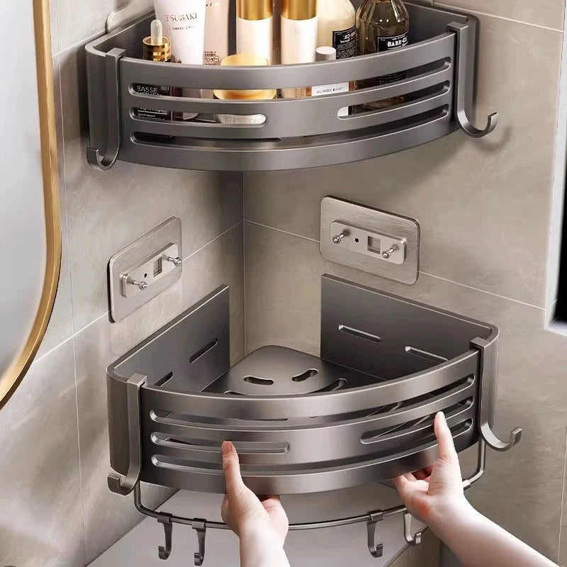 Drill-Free Aluminum Wall Shelf