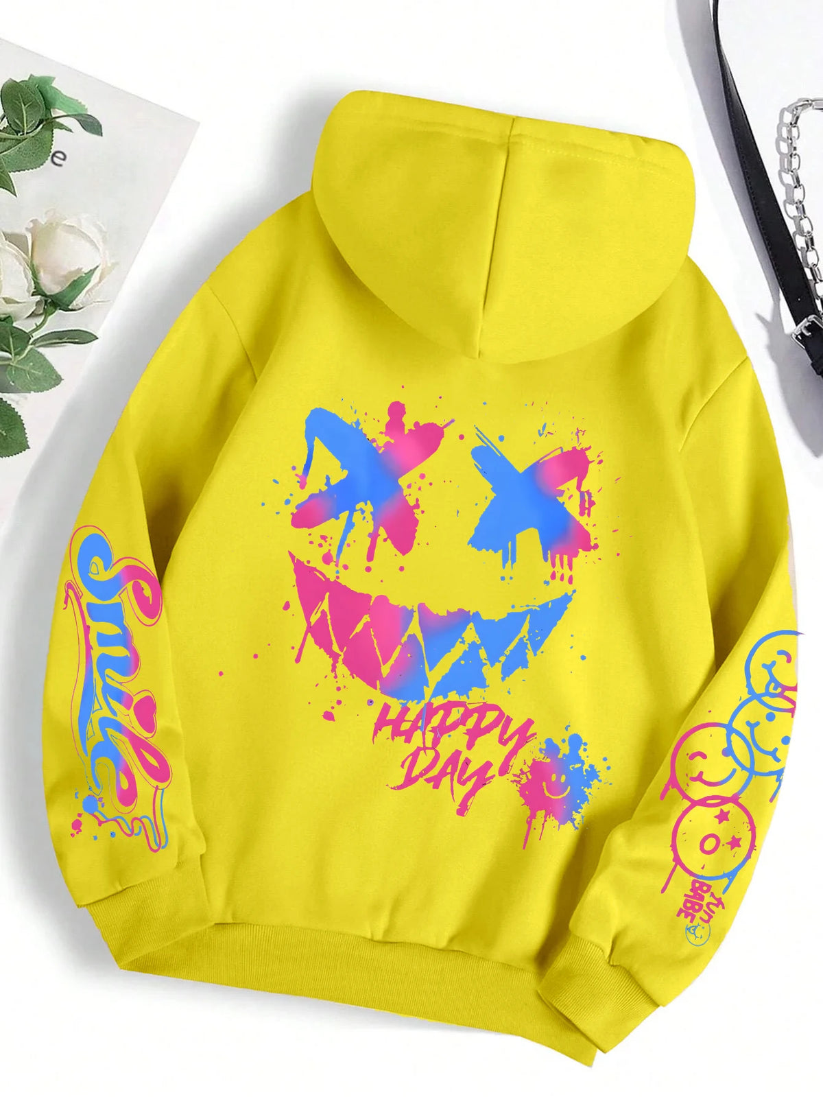 Vroue-hoodie met Graffiti-druk