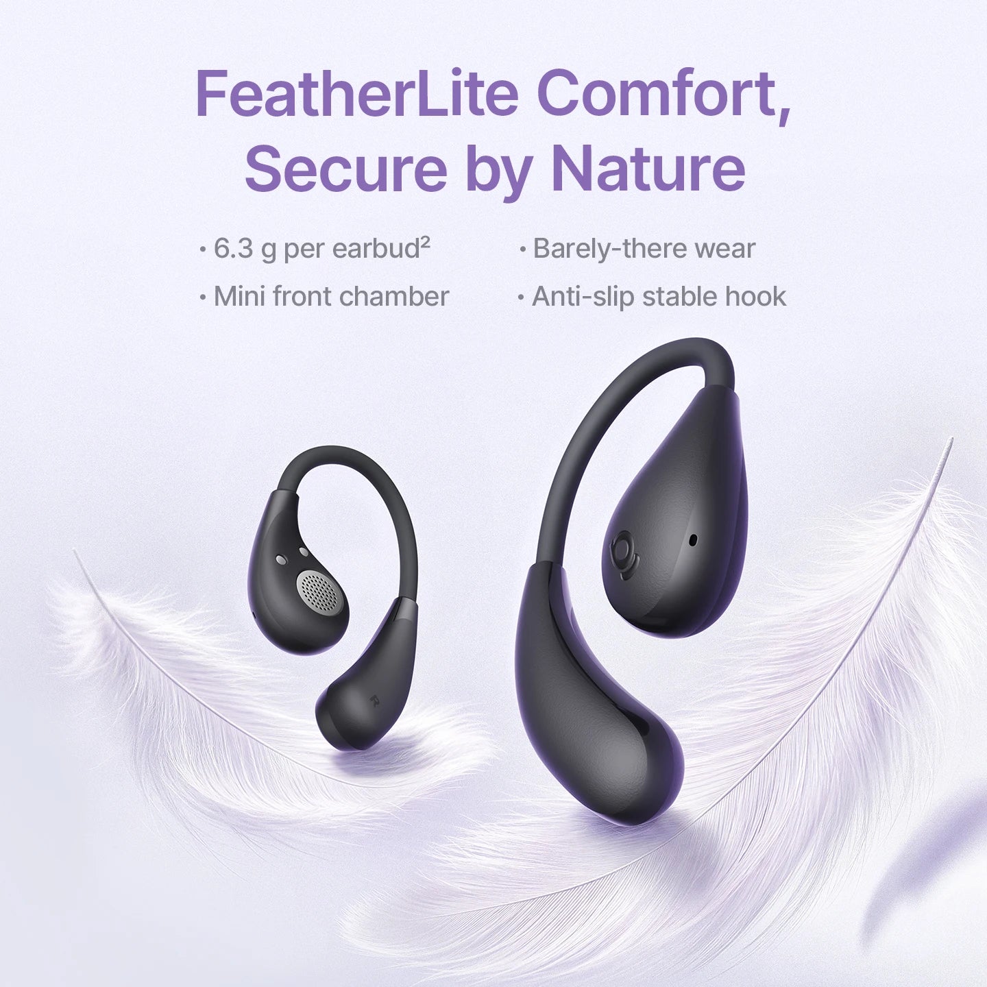 Baseus Eli 2i Fit Open-Ear Sport Wireless Earphones | Bluetooth 5.4 | 43Hrs Playtime | IP55 Waterproof