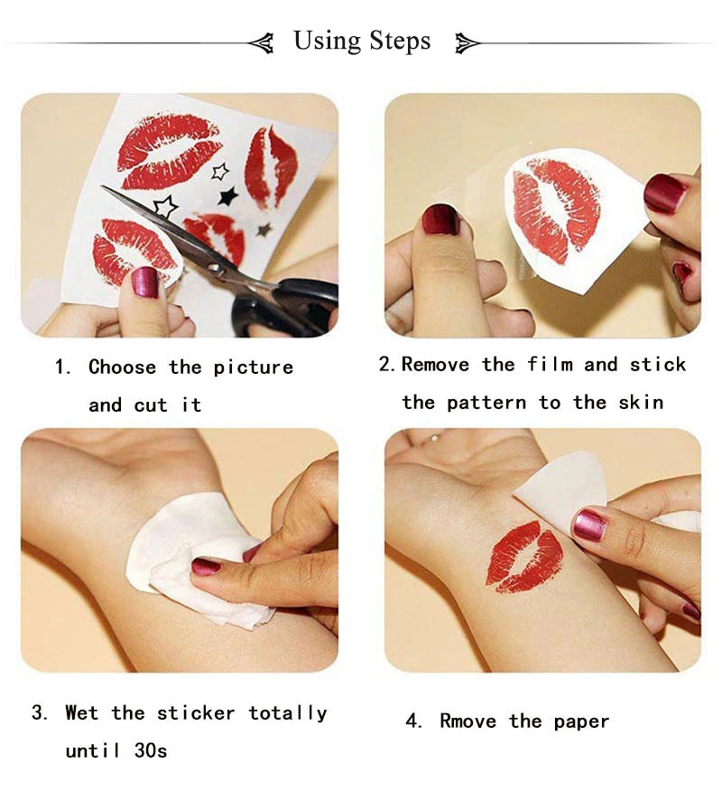 Henna Temporary Tattoo Stickers – Waterproof Body Art