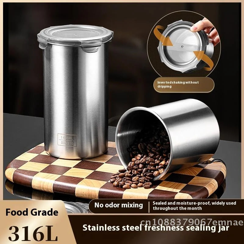 Stainless Steel Airtight Storage Jar