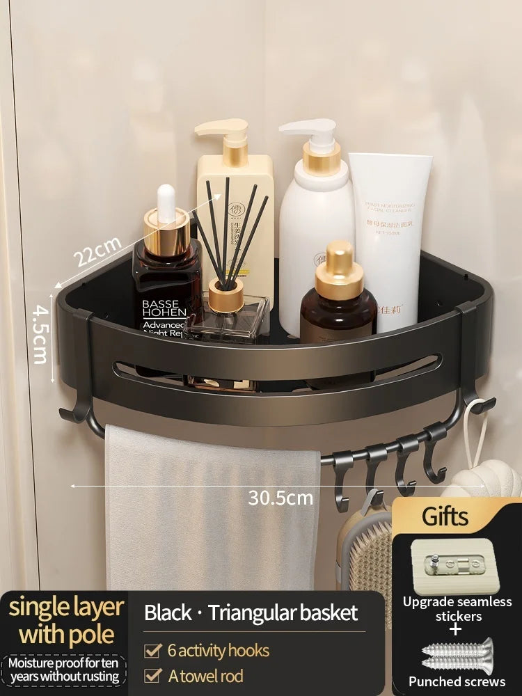 Drill-Free Aluminum Wall Shelf